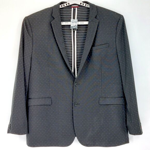 Express Other - Express Performance Slim Jacket Sz XXL Black Sports Coat Stretch Blazer $198